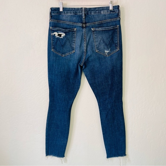 Mother High Waisted Looker Ankle Fray Wicked Wildflower 31 - Picture 11 of 15
